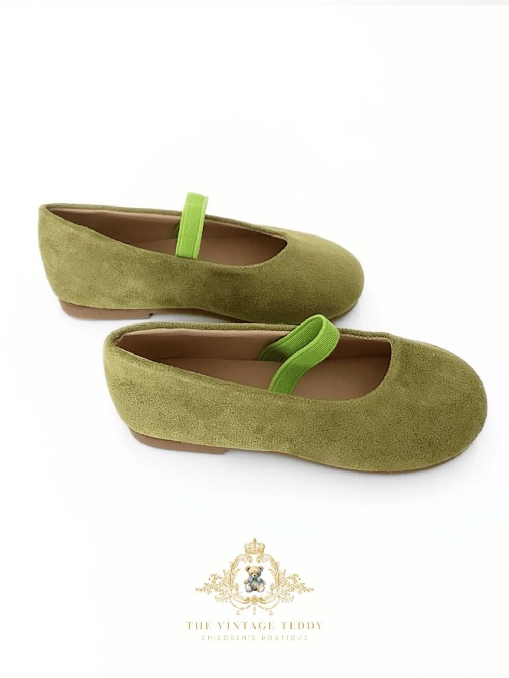 NWT Adorable Girls Ballerina Flats Children's Shoes Baby Toddler Kids Green 8.5